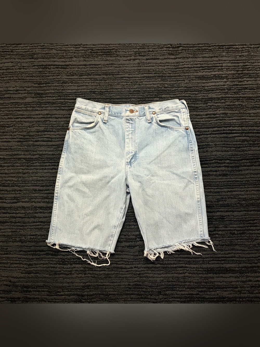 Wrangler Cowboy Cutoff Longline Denim Shorts
